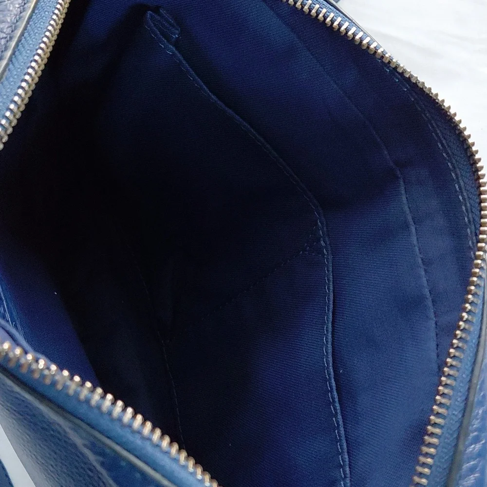 Fossil Navy Leather Crossbody Bag